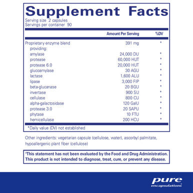 Pure Encapsulations Digestive Enzymes Ultra 180 caps