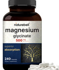 NatureBell Magnesium Glycinate Capsules 500mg | 240 Capsules