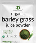 Deal Supplement Sustainably US Grown Organic Barley Grass Juice Powder 10oz Raw Cold Pressed Source Greens Superfood Booster Retains Vitamins Minerals Antioxidants & Chlorophyll Non-GMO