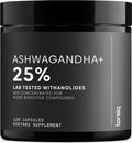 Ashwagandha - Ultra High Potency 40:1 Extract with 25% Withanolides - Wild Harvested in India - Highly Concentrated & Third-Party Lab Tested - 120 Capsules