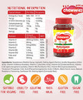 Chewwies Multivitamin - Chewable Vegan Gummies- Gelatin Free, Sugar Free, Halal & Gluten Free, Non-GMO - for Adults and Children Packed with Essential Vitamins and micronutrients (30 Day Supply)