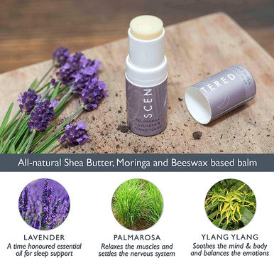 Scentered Sleep Well Aromatherapy Balm Stick - Sleep Aid for Restful Sleep & Bedtime Relaxation - Lavender, Chamomile & Ylang Ylang Blend