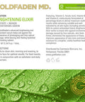 Goldfaden MD Brightening Elixir Serum w/ Vitamin C Ferulic Acid Vitamin B Vitamin E Helps Aid Against Appearance of Photoaging Leaves Skin Feeling Hydrated Looking Radiant TRIAL .34 Fl Oz