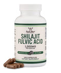 Shilajit Resin Capsules 20 Fulvic Acid Supplement 1000mg per Serving 120 Count No Fillers Manufactured in The USA by Double Wood Supplements