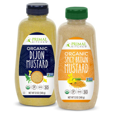Primal Kitchen Organic Mustard Variety Pack Dijon & Spicy Brown Whole30 Approved Certified Paleo And Keto Certified 12 Ounces Pack Of 2
