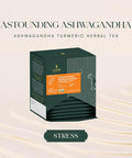 Luxmi Estates - Astounding Ashwagandha - Organic Ashwagandha Tea - 90 Tea Bags (15ct x 6 pack) | With Ashwagandha Turmeric Ginger Lemongrass & More | Perfect Stress Relief Tea - Calming and Relaxing