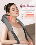 Neck Massager With Heat, 6D Cordless Neck Shoulder Massager For Pain Relief Deep Tissue, Shiatsu Back Massgaer For Neck, Shoulder, Gifts