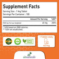 Aitnaturals Iron - 45mg (100 Tablets)| High potency Ferrous Sulphate for Red Blood Cell Production Active Brain Function Prevent Iron Deficiency| Enhance Muscle growth& Regulate Body Temperature