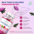Purify Life Sugar-Milk Thistle Gummies For Liver Cleanse, Detox & Cell Repair (1000Mg/Serv) Cardo Mariano, Milk Thistle Extract & Antioxidant Support, Vegan, Replaces Pills & Capsules