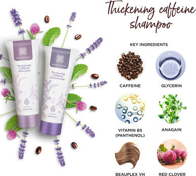 Healthspan Caffeine Shampoo (200ml) | For during and after the menopause | With AnaGain to promote healthy hair growth | Vitamins B, C & E | Lavender & Mint