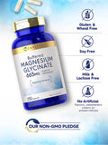 Magnesium Glycinate | 665 mg | 250 Capsules | Non-GMO and Gluten Free Formula | Essential Buffered Mineral Supplement by Carlyle
