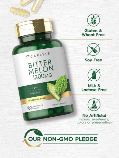 Carlyle Bitter Melon Capsules 1200 mg 180 Count