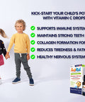 ActiKid Vitamin C Drops 100mg per 1ml - 15ml for Infants and Children | Vegan | Sugar Free | Preservative Free | No Allergens | Baby | Vitamin C Supplement | Immune Support