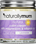 Naturallymum NaturallyMum - Calm Cream with Magnesium and Vitamin D3 [120ml] - Magnesium and Vitamin D Lotion - Magnesium D3 Cream - Calming Cream Magnesium and Vitamin D - Turmeric & Arnica Cream - Lavender