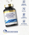 Carlyle Calcium Magnesium Citrate with Vitamin D3 | 150 Capsules | Non-GMO & Gluten Supplement