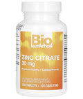 Bio Nutrition Zinc Citrate, 30 Mg, 100 Tablets