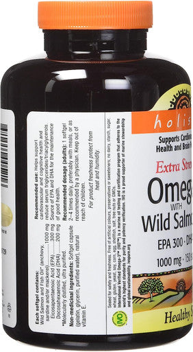 Holista Extra Strength Omega-3 with Wild Salmon Oil Softgels