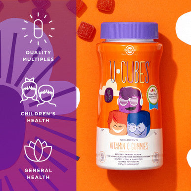 Solgar U-Cubes Children'S Vitamin C - 90 Gummies - Great-Tasting Flavor For Kids Ages 2 & Up - Non-Gmo Vegan Gluten Free - 45 Servings