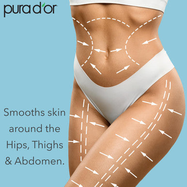 Pura D'or Organic Anti Cellulite Massage Oil For Toned Legs And Butt 16 Oz