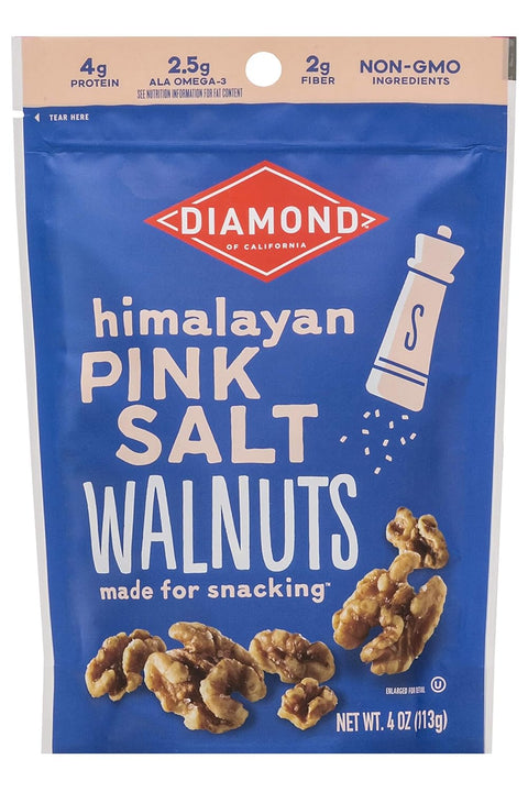 Diamond of California Salted Dark Chocolate Walnut Snack Nuts, 4 oz.