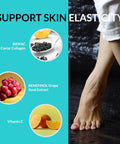 Upnourish Vein Health Supplement, Cellulite Support And Leg Circulation Booster With Caviar Collagen, Sod, Morosil, Butchers Broom, Horse Chesnut 90Ct