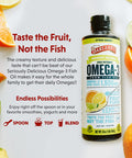 Barlean's Citrus Sorbet High Potency Omega 3 Fish Oil Liquid Supplement 1500Mg Of Epa and Dha Fatty Acid Smoothie Flavored and Burpless For Brain Joint and Heart Health 16 Oz
