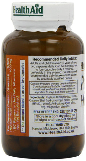 Psyllium Husk - 60 X 1000 Mg Vegicaps
