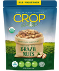 NUT CRAVINGS - Raw Brazil Nuts, Unsalted, No Shell, Whole, (16oz - 1 LB) Packed Fresh in Resealable Bag - Kosher Healthy Snack, Food Assortments