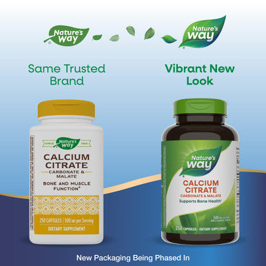 Nature's Way Calcium Citrate Complex 500 mg per serving 250 Capsules