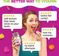 Nutramin Daily Vegan Keto Multivitamin Gummies Non-Gmo Natural Vitamin C, D + Zinc For Immunity, Plant-Based, Sugar-Free, Nut-Free, Gluten-Free, Biotin, Vitamin A, B, B6, B12 & More 90 Count, 45 Days