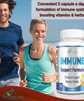 YUMMYVITE Immune Support Formula - 25 Immune Support Vitamins & Herbs, Including Graviola, Selenium, Green Tea, Slippery Elm, Vitamin C, Tumeric - 60 Capsules