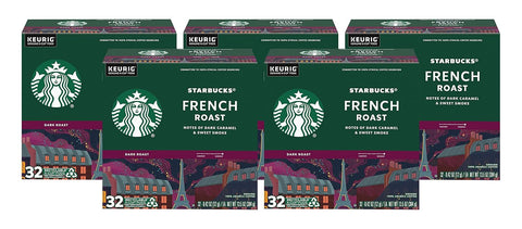 Starbucks K-Cup Coffee Pods, Dark Roast Hot or Iced Coffee, French Roast, 96 Keurig Pods