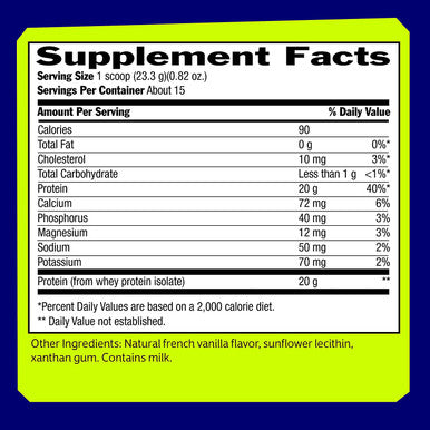 Biochem Whey Protein Powder 20g of Protein Natural 24.6 oz