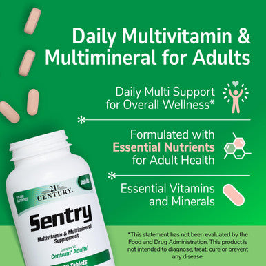 21st Century Sentry Adults Multivitamin & Multimineral Supplement 130 Tablets