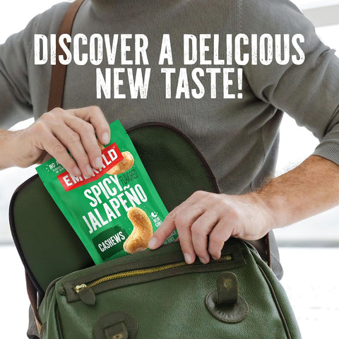 Emerald Nuts, Jalapeno Cashews, 5 Oz Resealable Bag