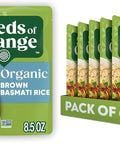 SEEDS OF CHANGE Organic Rice Variety Pack Quinoa and Brown Rice with Garlic & Quinoa Brown & Red Rice with Flaxseed, Microwaveable Ready to Heat, 8.5 Ounces (Pack of 6)
