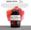Zinc Quercetin 1000mg with Vitamin D3 5000IU 120 Capsules 4 in 1 Formula Zinc 50mg Vitamin C 250mg Vitamin D3 5000 IU Advanced Immune Defense NonGMO