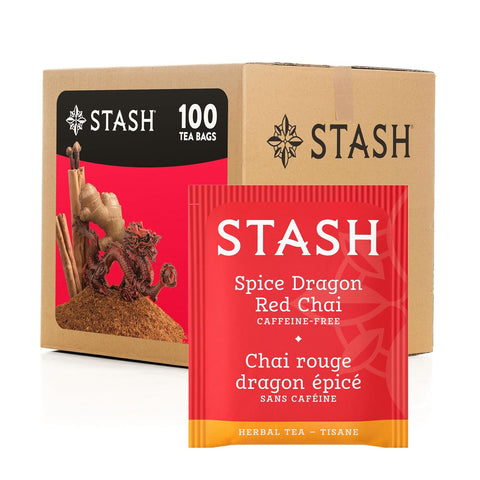 Stash Tea Peppermint Herbal Tea, Box of 100 Tea Bags | Cooling, brisk peppermint flavor with refreshing herbal notes, Non-GMO Project Verified and foil-sealed freshness
