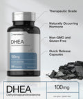 HorbAach Dhea 100Mg 200 Capsules Supplement For Men And Women Non-Gmo, Gluten Free