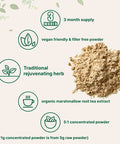 Pure USDA Raw Organic Marshmallow Root Tea Powder 4 Ounce