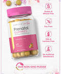 Carlyle Prenatal Gummies for Women | with DHA & Folic Acid | 60 Count | Fruit Flavor | Non-GMO Gluten Supplement | for Her
