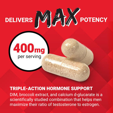 Force Factor DIM Max DIM Supplement for Men to Support Hormone Balance and Estrogen Balance Maximum Strength Diindolylmethane Superior Absorption 400mg 60 Capsules