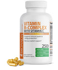 Bronson Vitamin B Complex With Vitamin C - Immune Health, Energy Support & Nervous System Support - Non-Gmo, 250 Vegetarian Capsules