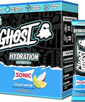 GHOST Hydration Sticks, 24 Electrolyte Powder Packets, Sonic Ocean Water | Sugar-Free Instant Electrolyte Drink Mix - Caffeine-Free Daily Hydration & Immune Support with Clean Formula