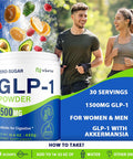 Glp-1 Supplement, Glp1 Supplements Women, Glp-1 Powder 1500Mg With Akkermansia Muciniphila Probiotic & High Fiber, Naturally Support Glp-1 Support For Energy, Digestion, Gut, Overall Health, No Sugar