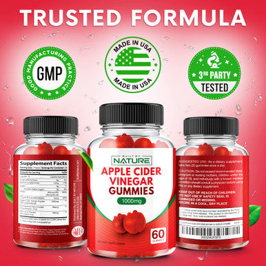 Built Nature Apple Cider Vinegar Gummies 1000Mg - Vitamin B12, Beetroot, Pomegranate, Natural Digestion, Detox, Weight Management & Immune Health - Raw Acv With The Mother, Vegan, Non-Gmo, Gluten-Free, 60 Gummies