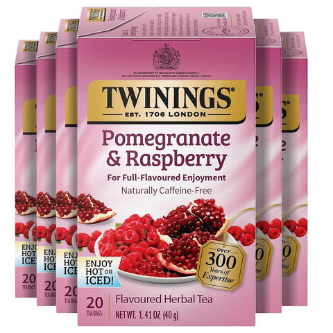 Twinings Lemon & Ginger, Caffeine-Free Herbal Tea Bags, 100 CT Box (1 Pack) | Spicy & Tangy, Ginger, Lemon Peel, Lemongrass, Blackberry Leaves, Soothe Digestion, 100 Foil Lined Individually Wrapped Bags
