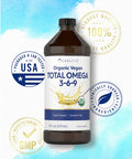 Carlyle Omega 3 6 9 | 16 Fl Oz | Cold Pressed | Usda Certified Organic, Vegan Supplement | Vegetarian, Non-Gmo, Gluten Free, And
