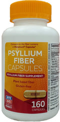Rite Aid Psyllium Fiber Capsules, Psyllium Fiber Supplement, 160 Count | Constipation Relief | 100% Psyllium Husk Fiber | Helps Restore Regularity | Promotes Heart & Digestive Health