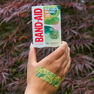 Band-Aid Brand Flexible Fabric Bandages, Forest, Assorted Sizes, 30 Ct